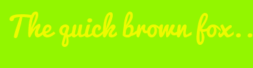Image with Font Color EDFA00 and Background Color 93F600
